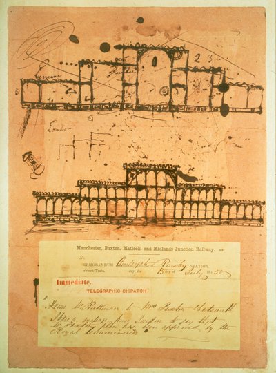 Sketch for the Crystal Palace, built for the Great Exhibition of 1851 by Joseph Paxton